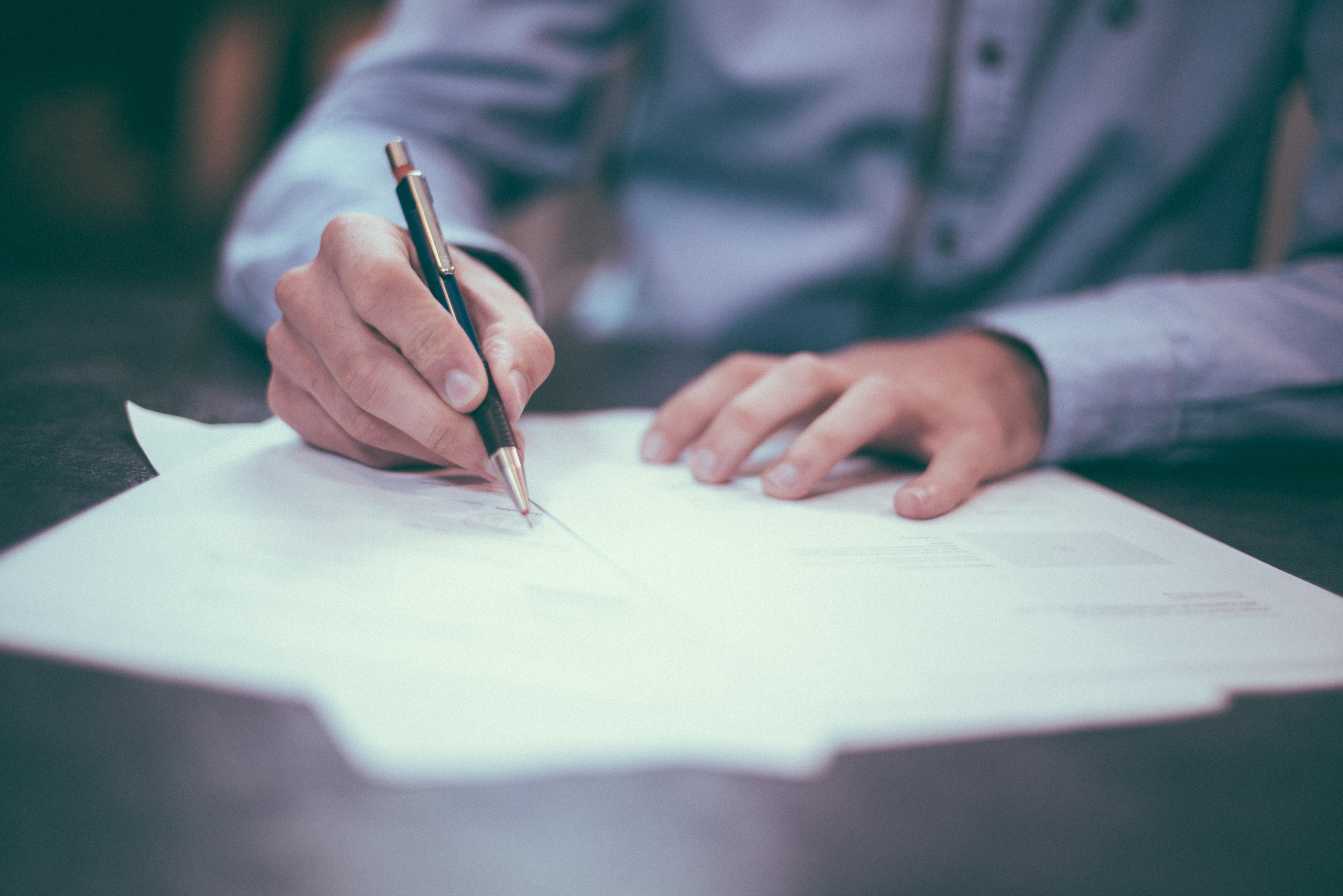 man doing paperwork