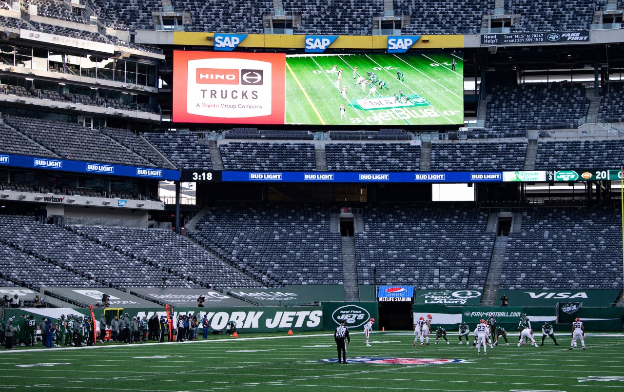 Hino logo on a screen at the Jets field